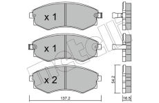 Sada brzdových destiček, kotoučová brzda METELLI 22-0518-0