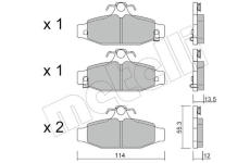 Sada brzdových destiček, kotoučová brzda METELLI 22-0520-0
