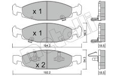 Sada brzdových destiček, kotoučová brzda METELLI 22-0525-0