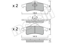 Sada brzdových destiček, kotoučová brzda METELLI 22-0526-0