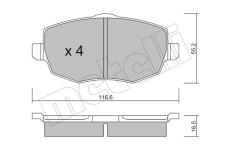 Sada brzdových destiček, kotoučová brzda METELLI 22-0528-0