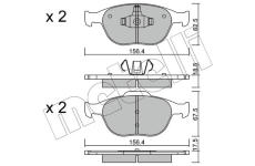 Sada brzdových destiček, kotoučová brzda METELLI 22-0533-0