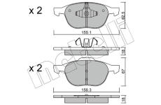 Sada brzdových destiček, kotoučová brzda METELLI 22-0534-0