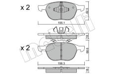 Sada brzdových destiček, kotoučová brzda METELLI 22-0534-1