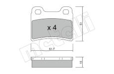 Sada brzdových destiček, kotoučová brzda METELLI 22-0535-0