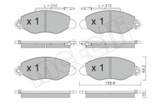 Sada brzdových destiček, kotoučová brzda METELLI 22-0536-1