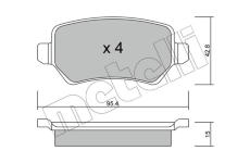 Sada brzdových destiček, kotoučová brzda METELLI 22-0542-1