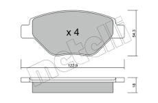 Sada brzdových destiček, kotoučová brzda METELLI 22-0543-0