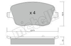 Sada brzdových platničiek kotúčovej brzdy METELLI 22-0547-0