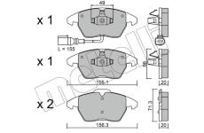 Sada brzdových destiček, kotoučová brzda METELLI 22-0548-0