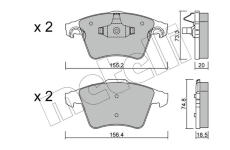 Sada brzdových destiček, kotoučová brzda METELLI 22-0552-3