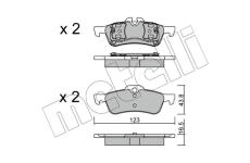 Sada brzdových destiček, kotoučová brzda METELLI 22-0556-0