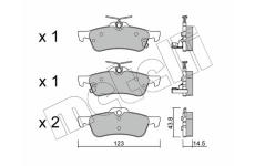 Sada brzdových platničiek kotúčovej brzdy METELLI 22-0556-1