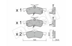 Sada brzdových destiček, kotoučová brzda METELLI 22-0556-2