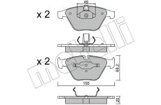 Sada brzdových destiček, kotoučová brzda METELLI 22-0558-0