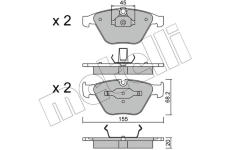 Sada brzdových destiček, kotoučová brzda METELLI 22-0558-4