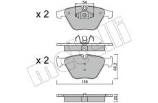 Sada brzdových destiček, kotoučová brzda METELLI 22-0558-6