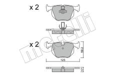 Sada brzdových platničiek kotúčovej brzdy METELLI 22-0560-0