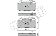 Sada brzdových destiček, kotoučová brzda METELLI 22-0563-5