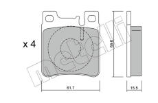 Sada brzdových platničiek kotúčovej brzdy METELLI 22-0567-0