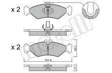 Sada brzdových destiček, kotoučová brzda METELLI 22-0571-0