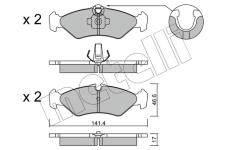 Sada brzdových destiček, kotoučová brzda METELLI 22-0571-1