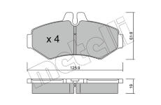 Sada brzdových destiček, kotoučová brzda METELLI 22-0572-0