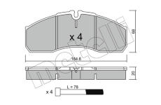 Sada brzdových destiček, kotoučová brzda METELLI 22-0578-5