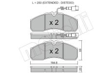 Sada brzdových destiček, kotoučová brzda METELLI 22-0578-7