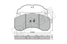 Sada brzdových destiček, kotoučová brzda METELLI 22-0588-0