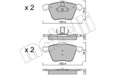 Sada brzdových destiček, kotoučová brzda METELLI 22-0599-1