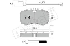 Sada brzdových destiček, kotoučová brzda METELLI 22-0604-2K