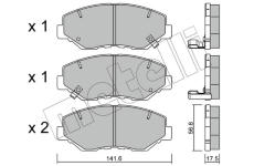 Sada brzdových destiček, kotoučová brzda METELLI 22-0606-0