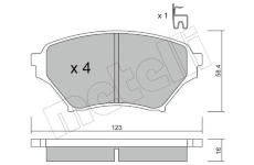 Sada brzdových destiček, kotoučová brzda METELLI 22-0607-0