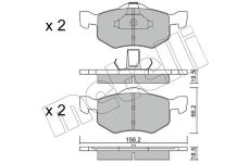 Sada brzdových destiček, kotoučová brzda METELLI 22-0609-0