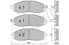 Sada brzdových destiček, kotoučová brzda METELLI 22-0611-0