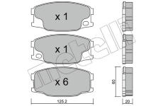 Sada brzdových platničiek kotúčovej brzdy METELLI 22-0622-0