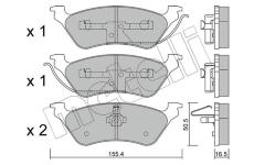 Sada brzdových destiček, kotoučová brzda METELLI 22-0625-0