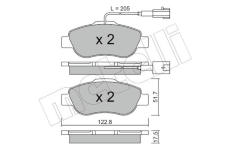 Sada brzdových destiček, kotoučová brzda METELLI 22-0638-2