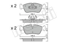 Sada brzdových destiček, kotoučová brzda METELLI 22-0640-0