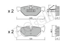 Sada brzdových destiček, kotoučová brzda METELLI 22-0642-0