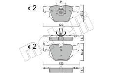 Sada brzdových destiček, kotoučová brzda METELLI 22-0644-4