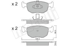 Sada brzdových destiček, kotoučová brzda METELLI 22-0656-0