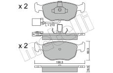 Sada brzdových destiček, kotoučová brzda METELLI 22-0656-1