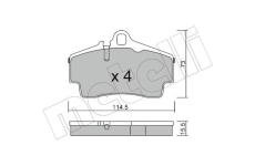 Sada brzdových destiček, kotoučová brzda METELLI 22-0658-0