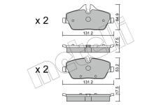 Sada brzdových destiček, kotoučová brzda METELLI 22-0664-0