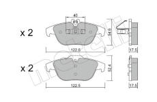 Sada brzdových destiček, kotoučová brzda METELLI 22-0666-2