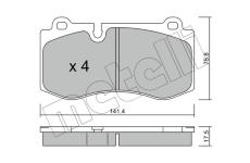 Sada brzdových destiček, kotoučová brzda METELLI 22-0669-0