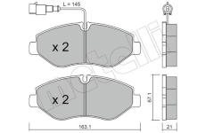 Sada brzdových destiček, kotoučová brzda METELLI 22-0671-4