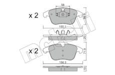 Sada brzdových destiček, kotoučová brzda METELLI 22-0675-0